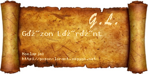 Gózon Lóránt névjegykártya