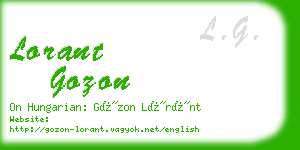 lorant gozon business card